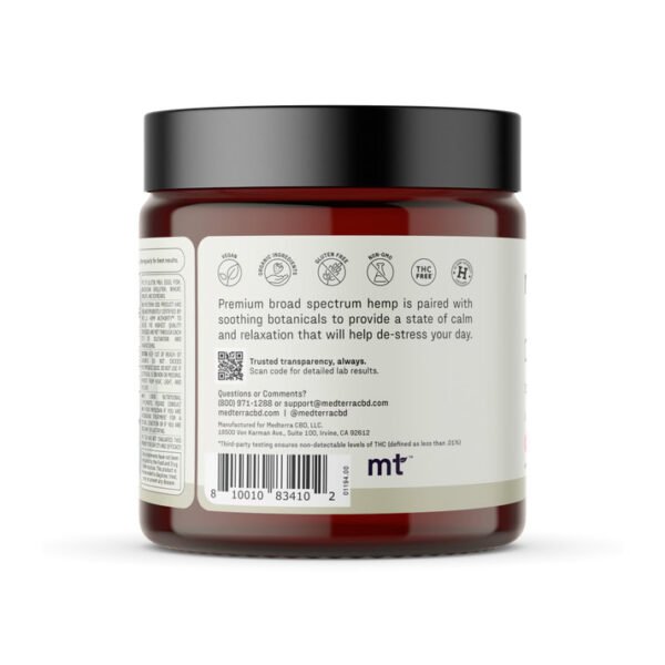 medterra, calm 25mg cbd+ gummies, strawberry lemonade, broad spectrum thc free, 20ct, 500mg cbd